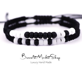 Pulseras personalizadas con código Morse para parejas y amistades / Pulseras personalizadas con nombre a juego con código Morse / Regalo para novio/novia