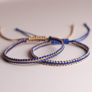 Set of 2 Braided Color Matching Bracelets | Personalized Knitted Friendship and Couples Bracelets | Gift for Boyfriend / Girlfriend / Bestie