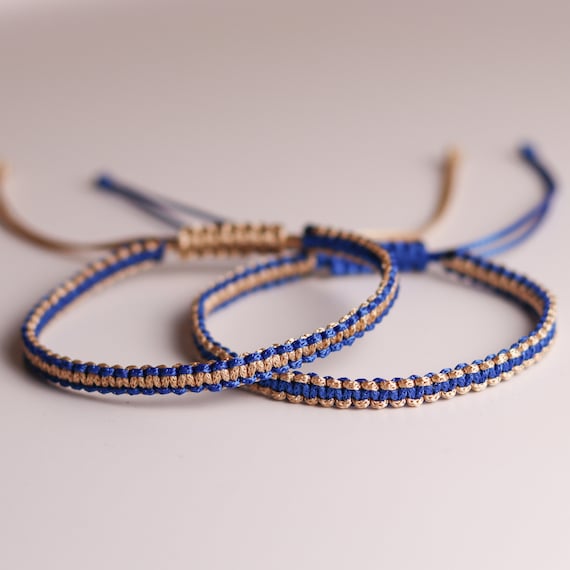 Set De 2 Bracelets D'Amitié En Macramé Avec Cœur Doré - Cadeau Pour Meilleure Amie, Sœur, BFF