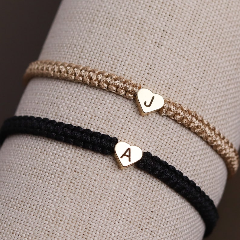Engraved Initial Bracelets for Couples and Friendships
