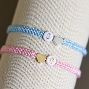 Set of 2 Initial Matching Bracelets for Couples and Friendships | Bracelets for Besties / Best Friends |  | Anniversary Gift for BF GF