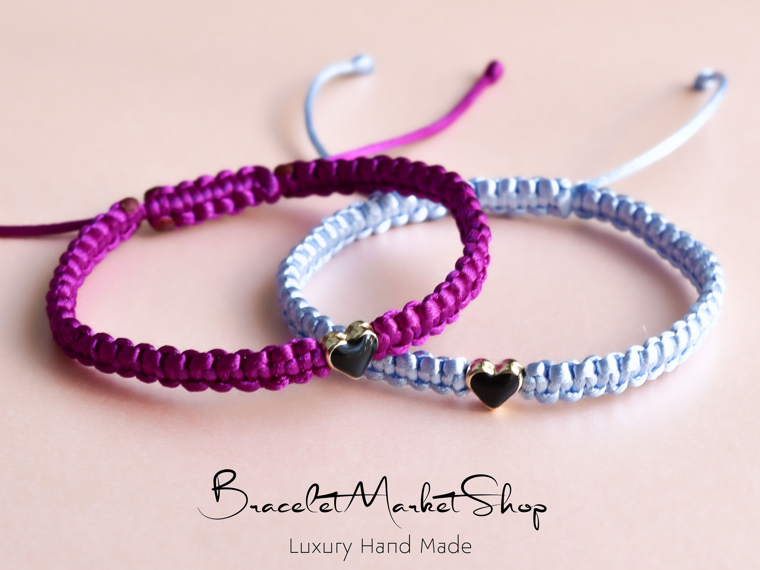 Beaded Bracelets With Magnetic Heart, Set Of 2 Bracelets – Jenari-promo