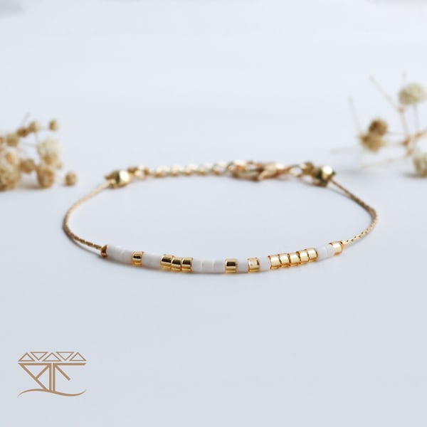 Benutzerdefinierte Morsecode Armbänder für Paare und Freundschaften | Versteckte Nachricht Armbänder | Zierliche Morse-Code Schmuck | Geschenk für BF GF BFF Bestie