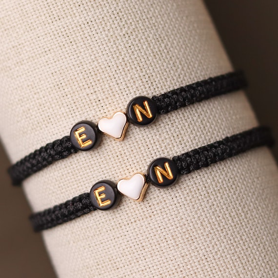 Lot De 2 Bracelets Magnétiques Cœur Phosphorescents – Couple – Saint-Valentin