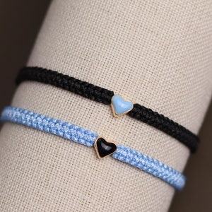 Set of 2 Colorful Heart Beaded Matching Bracelets | Custom Friendships and Couples Bracelets | Gift for Boyfriend, Best Friends, Anniversary