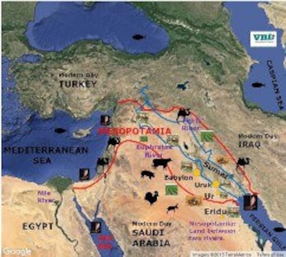 modern mesopotamia map