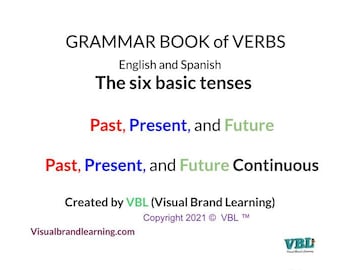 English and Spanish Grammar book of Verbs (English and Spanish)