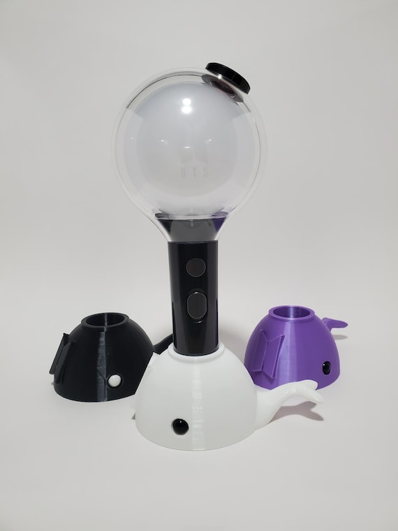 3D Printed BTS ARMY Bomb Lightstick Holder - Tinytan Whale (V1, V2