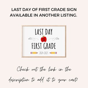 First Day of First Grade Printable Sign, First Day of 1st Grade Photo ...
