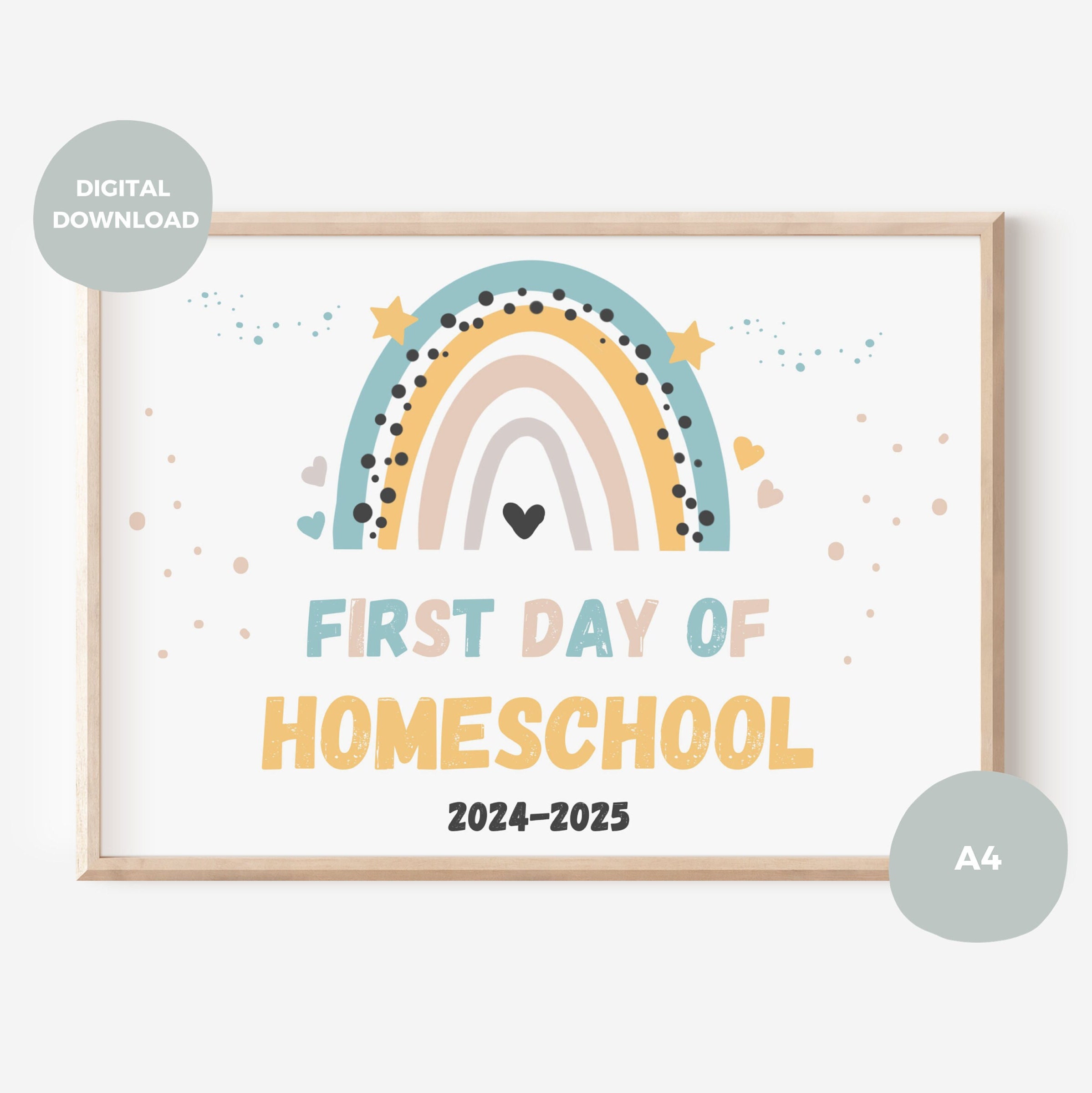 First Day of Homeschool Printable Sign, 1st Day of Homeschool Photo ...