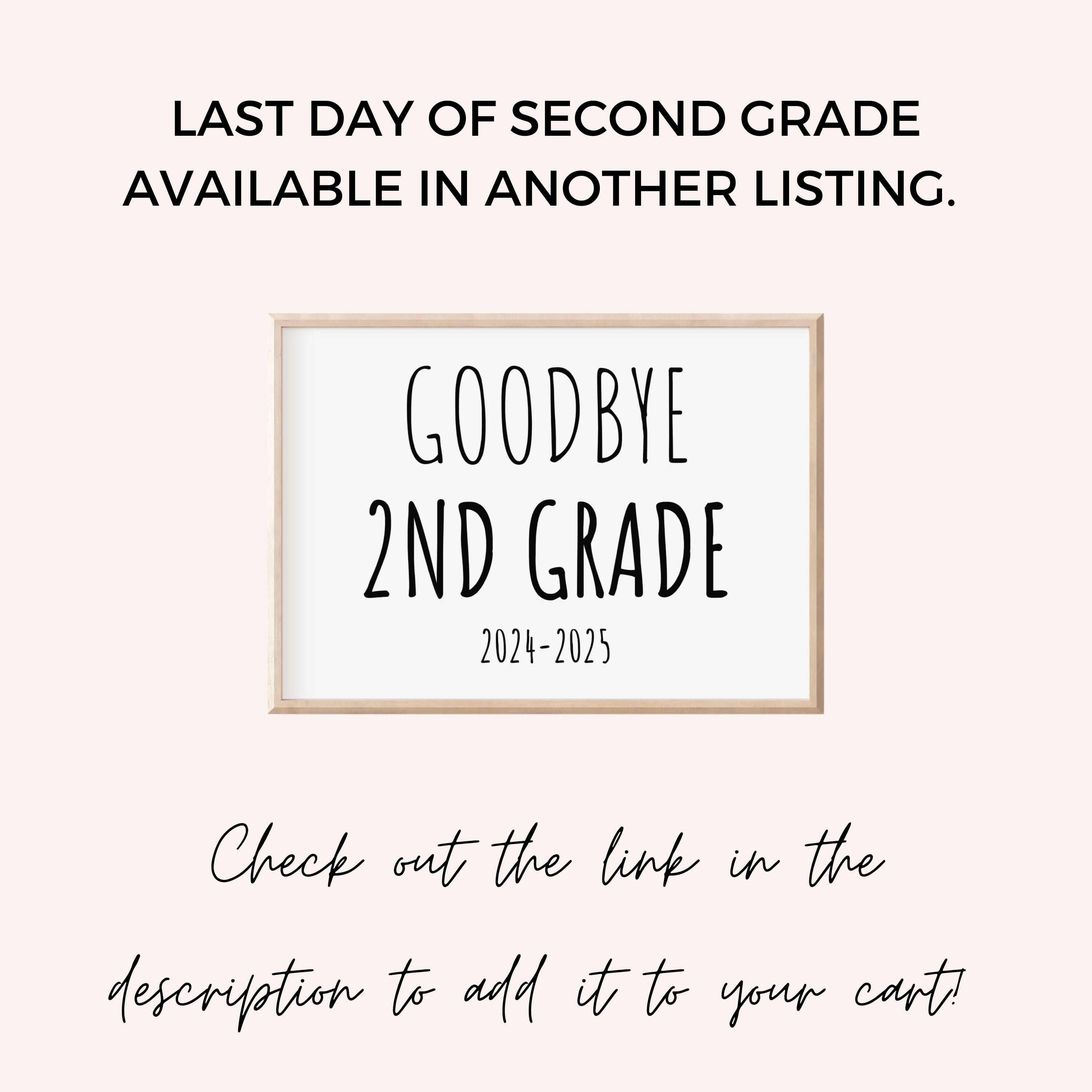 Hello 2nd Grade Printable Sign, 8x10 Inch, A4, First Day of Second ...
