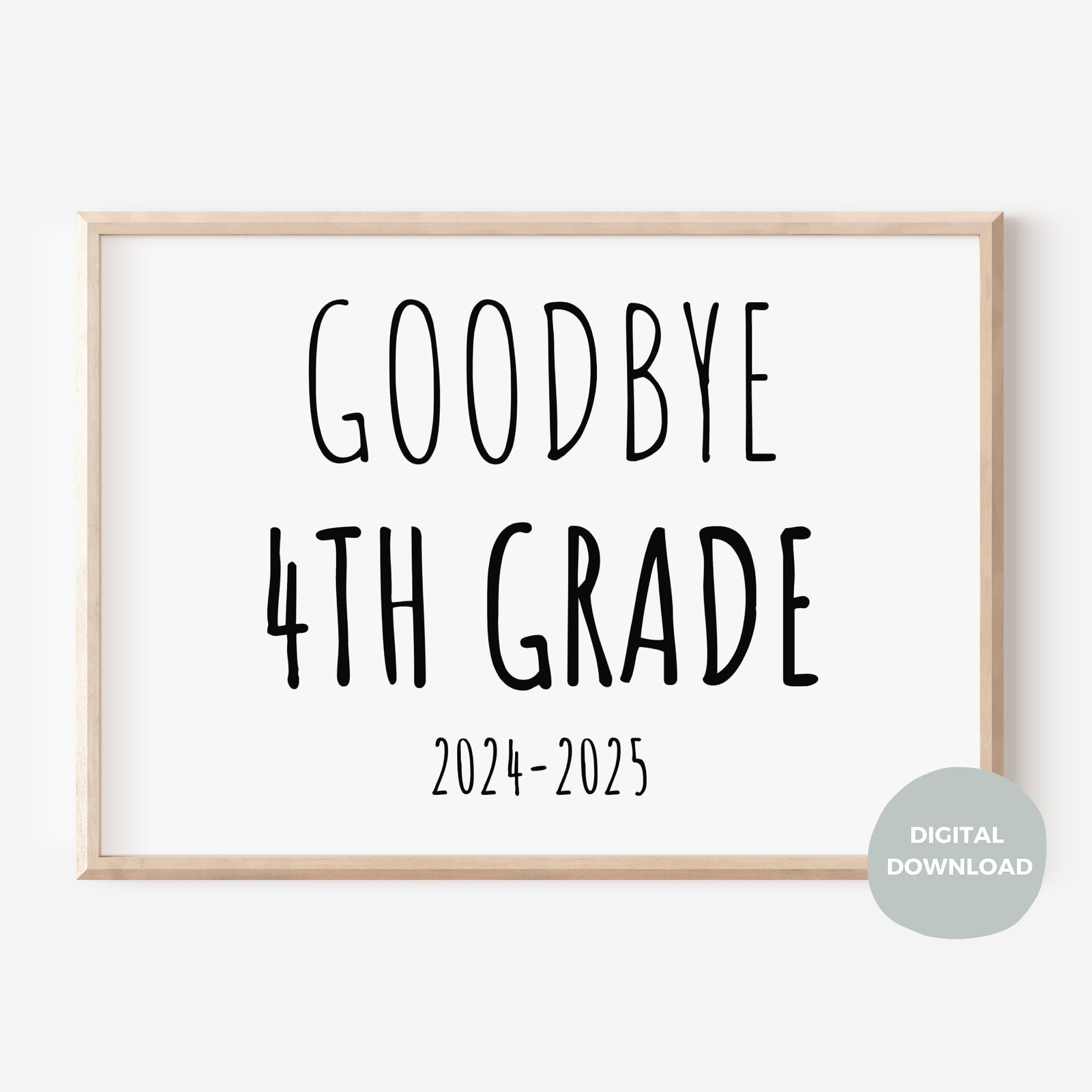 Goodbye 4th Grade Printable Sign - Il Fullxfull.6208359515 Qki3 