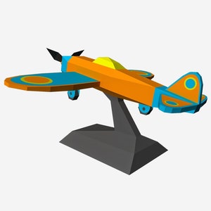 Maquette 3D d' Avion en Papier Cartonné en téléchargement numérique - Loisirs créatif de construction de modèle réduit - Cricut, Shilhouete