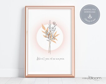 Grow at our own pace, Therapists office decor, Self care poster, Inspirational Mental health prints, Psychologist art, Counselor office