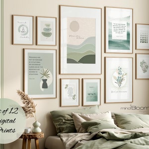 12 Therapist office art decor, Psychologist print bundle, Counseling posters, Therapy wall art, Mental health, Psychology quote, Gift set