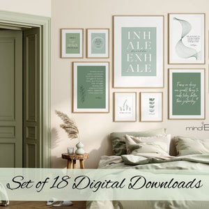 18 Therapist office welcome art, Psychologist office poster set, Counseling office, Therapist wall art, Mental health prints, Gift set