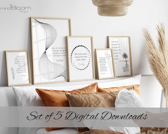 Psychologist quotes, Set of 5 prints, Sigmund Freud,  Carl Jung, Carl Rogers, Therapy office decor, Therapist decor, Counselor office poster