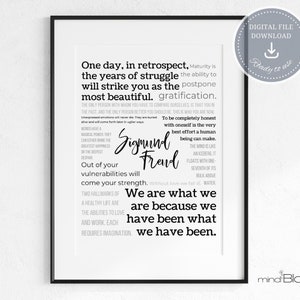 Sigmund Freud quote,  Psychologist quote, Therapist office decor, Counseling office print, Therapy wall art, Mental health, Psychoanalyst