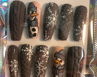 Snowmen nails