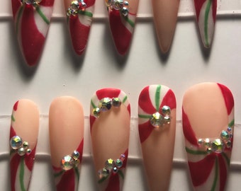 Candy cane nails