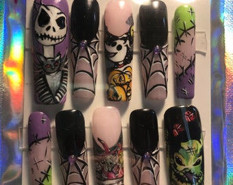 Extra long nightmare inspired nails