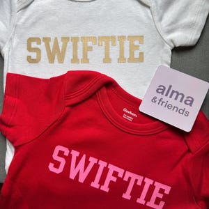 Custom baby onesie, Baby shower gift, baby bodysuit, Swiftie baby onesie, new baby gift, personalized baby gift, little fan onesie