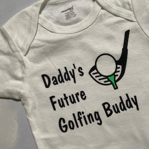 Custom baby onesie, Golf buddy onesie, Baby shower gift, baby bodysuit, Father’s Day gift, new dad gift, personalized baby gift