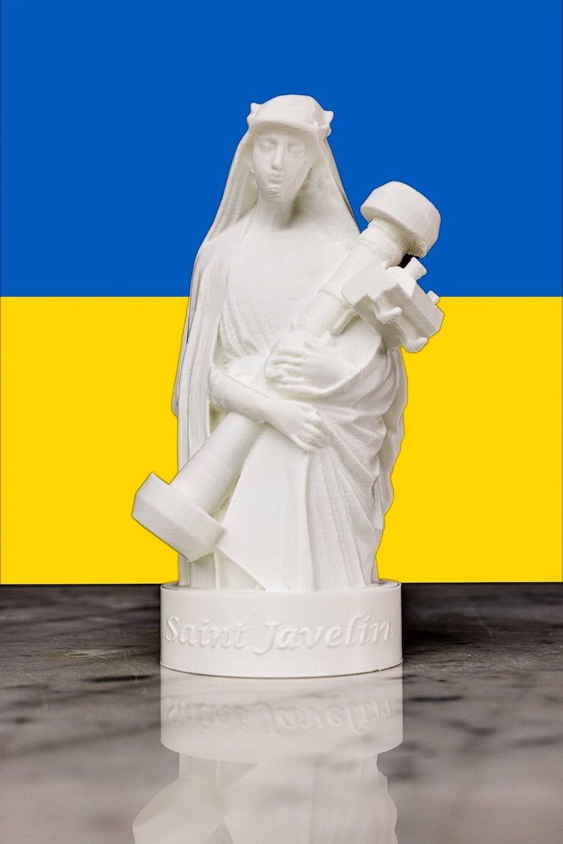 Saint Javelin of Ukraine 3D Printed Statue Figurine Etsy UK