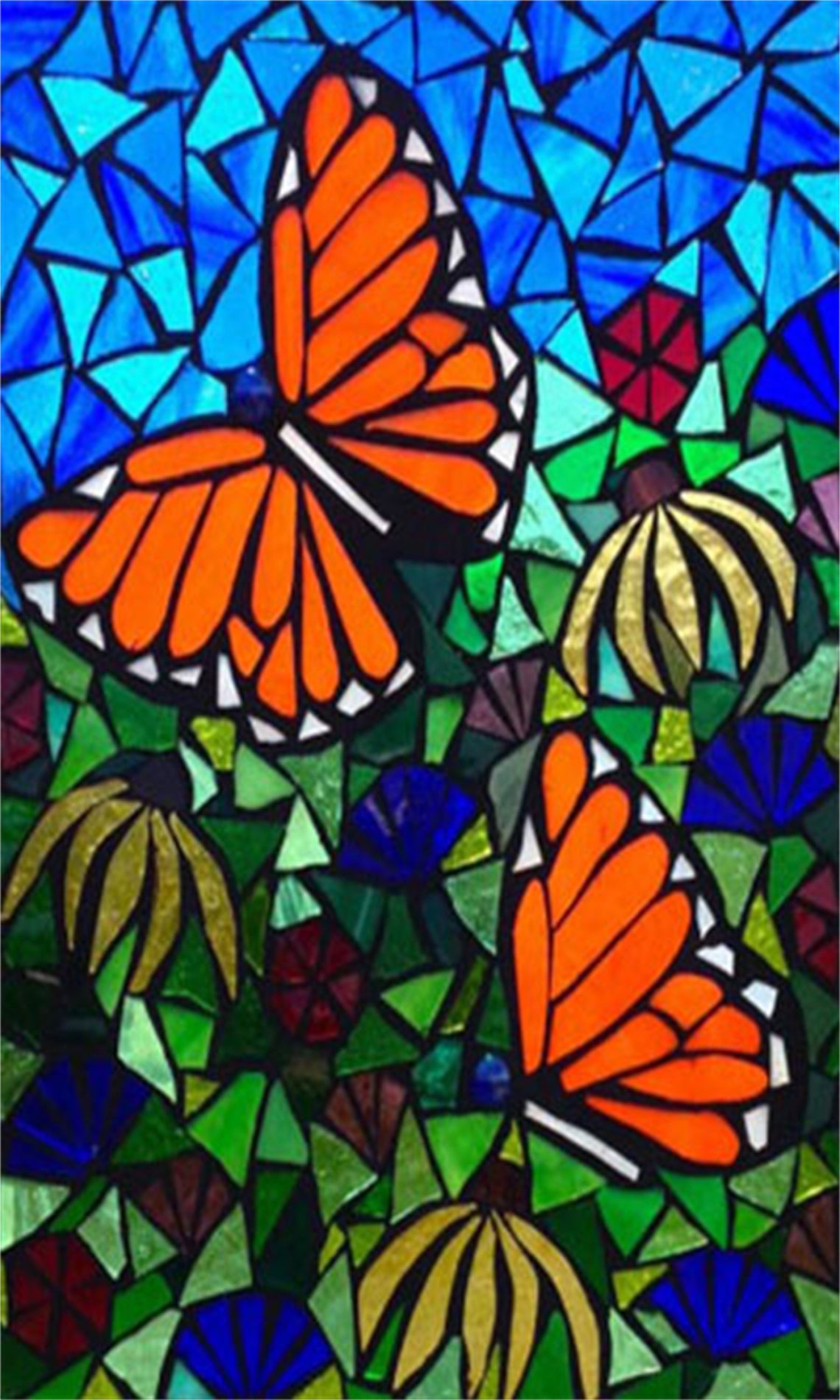 Custom Size Glass Filmsstained Glass Stickers Static Etsy