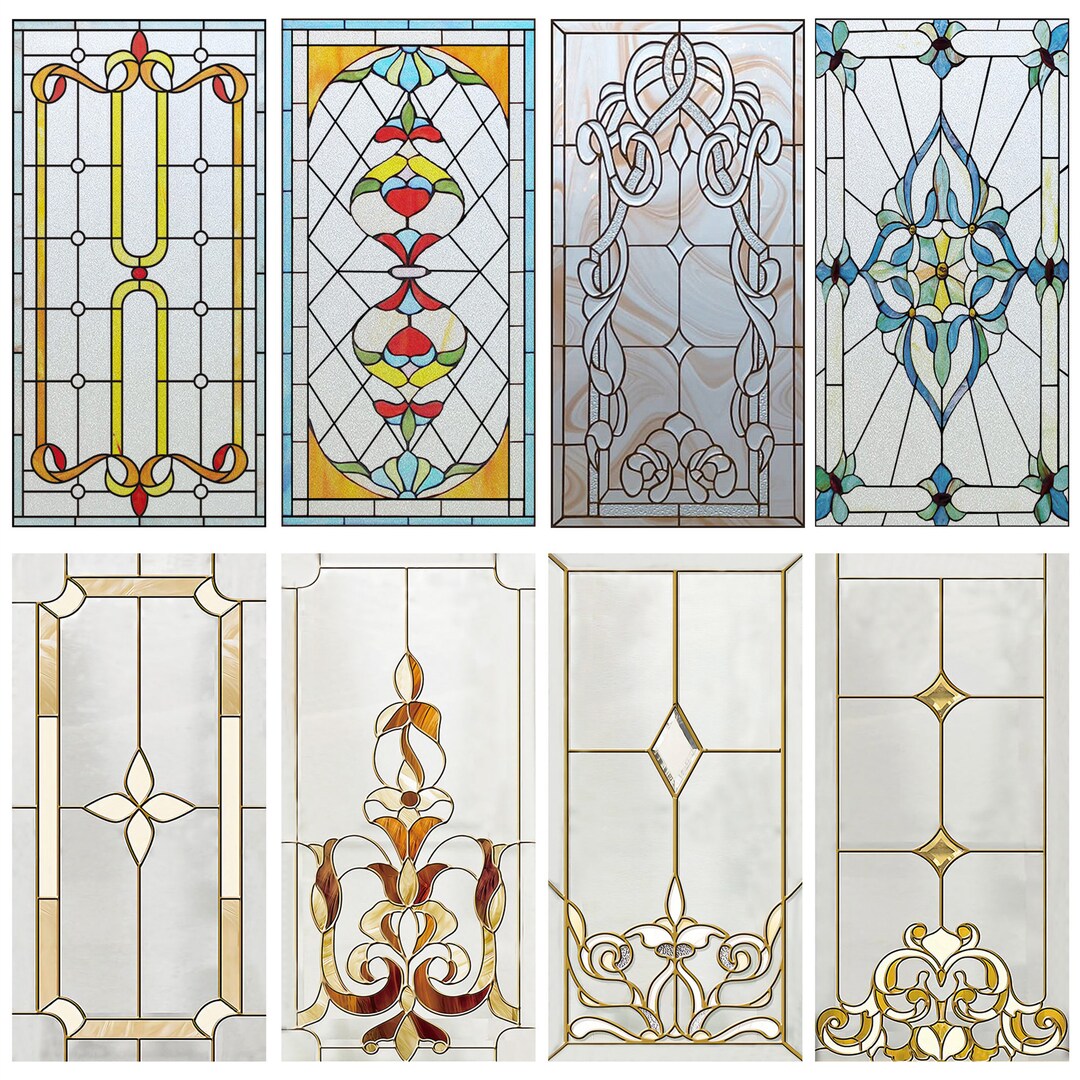 Window Film Privacy Classy Stained Glass Window Cover Static Window