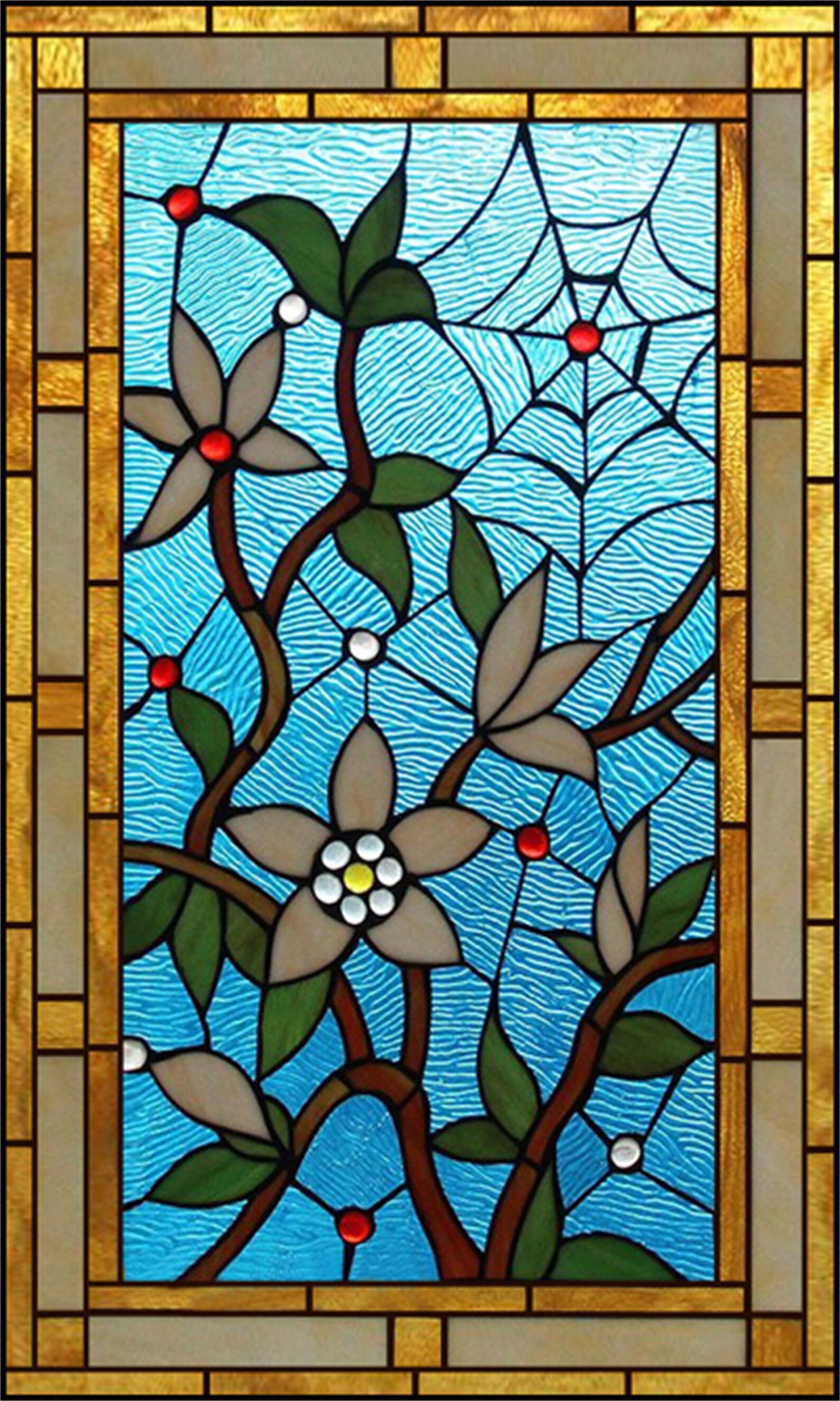 Custom Size Glass Filmsstained Glass Stickers Static Etsy