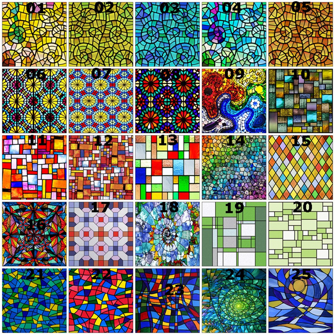 Custom Size Window Film Stained Glass Frosted Privacy Etsy