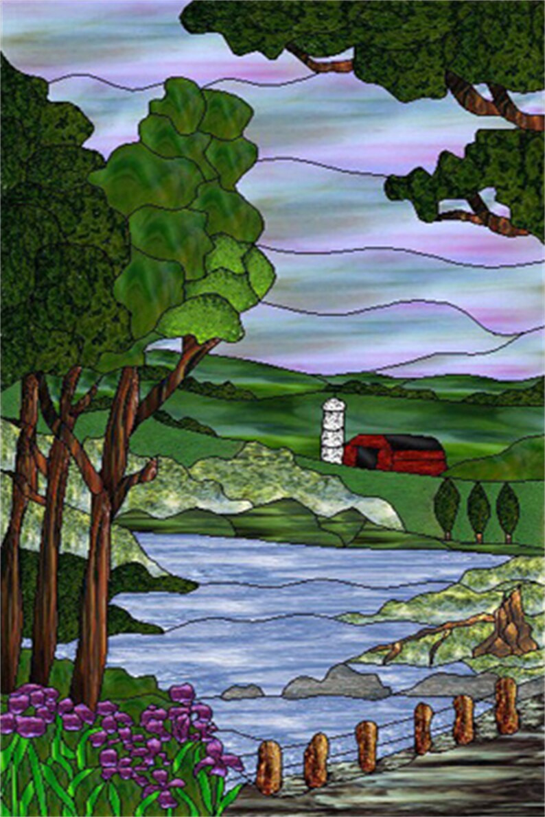 Customized Window Film Frosted Stained Glass Films Trees Etsy