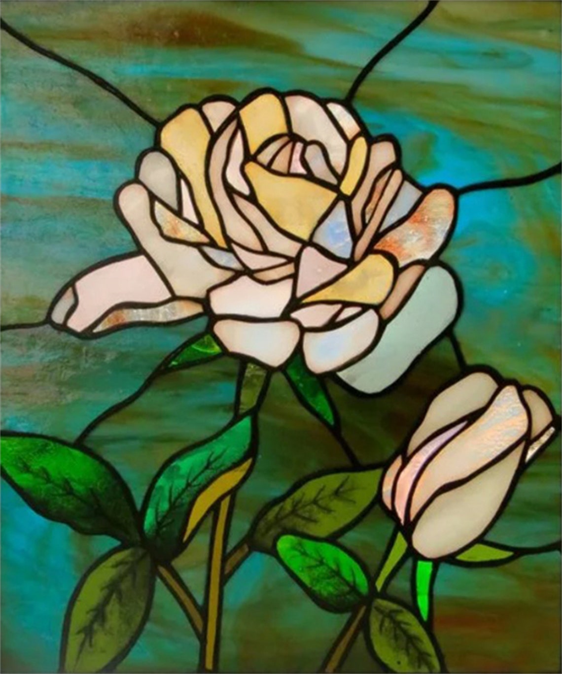 Custom Size Glass Films Stained Glass Stickers Static Cling Etsy