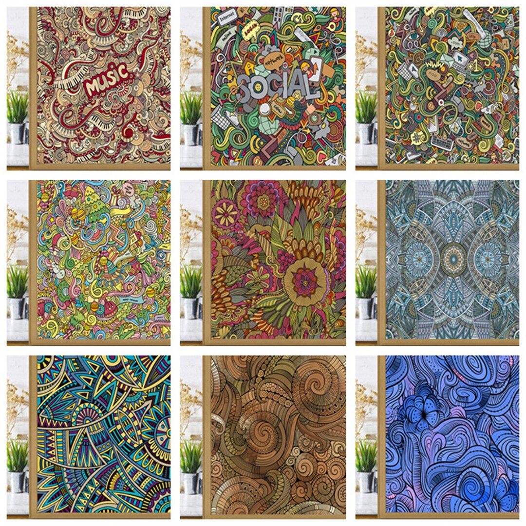 Window Film Frosted Stained Glass Films,privacy Classy Stained Glass