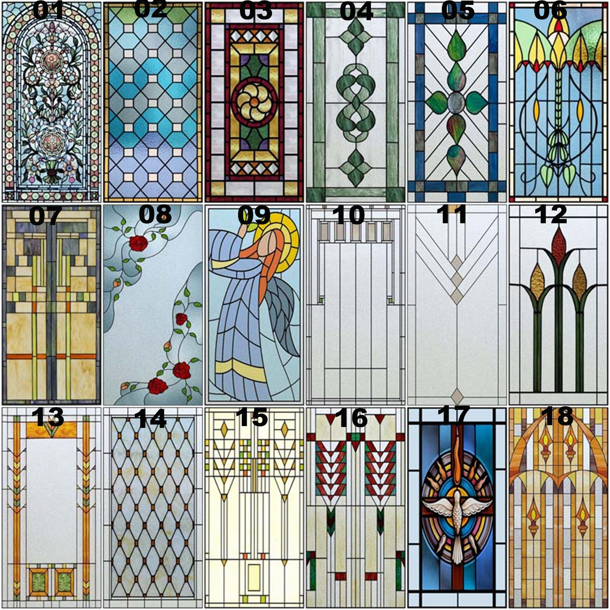 Window Film Frosted Stained Glass Films Church Static Cling Etsy UK