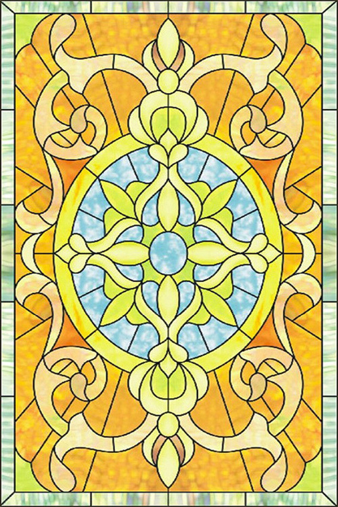 Customized Window Films Stained Glass Film static Cling Etsy