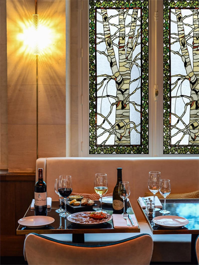 Custom Size Stained Glass Window Filmfrosted Privacy Static Etsy