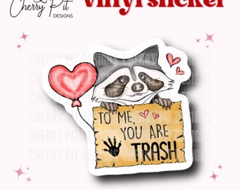 Trash Panda Vinyl Sticker, Funny Raccoon Sticker, Funny Decal, Laptop Sticker, MacBook Decal, Gift for Animal Lover, Raccoon Lover, Tumbler