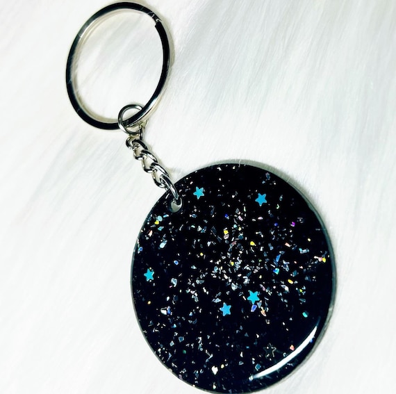 Galaxy Name Keychain, Personalized Keychain, Space Keyring
