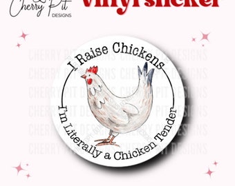 Autocollant en vinyle tendre poulet, autocollant drôle de poulet, amateur de tendre poulet, cadeau pour amateur de poulet, autocollant pour ordinateur portable
