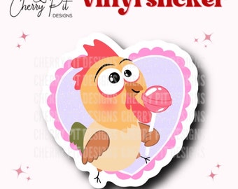 Cock Sucker Vinyl Sticker, Funny Chicken Sticker, Inappropriate Gag Gift, Sucker Sticker, Rooster Decal, Gift For Chicken Lover