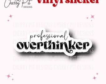 Sticker professionnel, Sticker vinyle anxieux, Sticker pour ordinateur portable, Sticker verre, citation drôle, cadeau pour lui ou elle