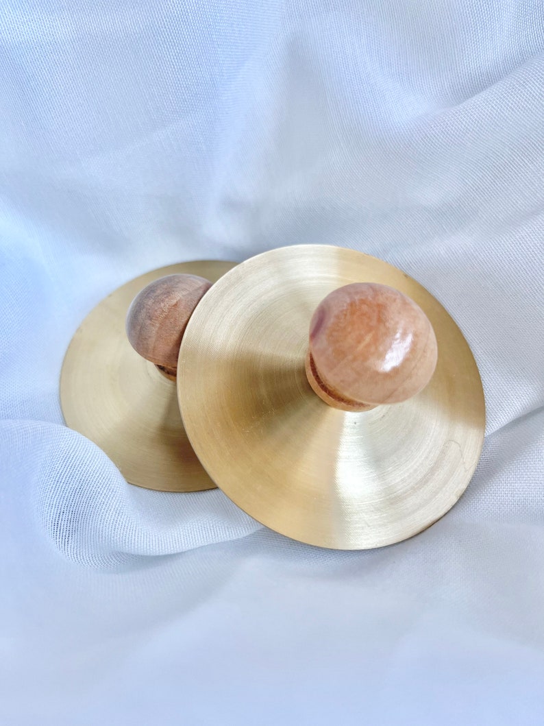 2 pcs Petit Cymbals for Toddlers Handmade Baby Sensory Toy Instrument