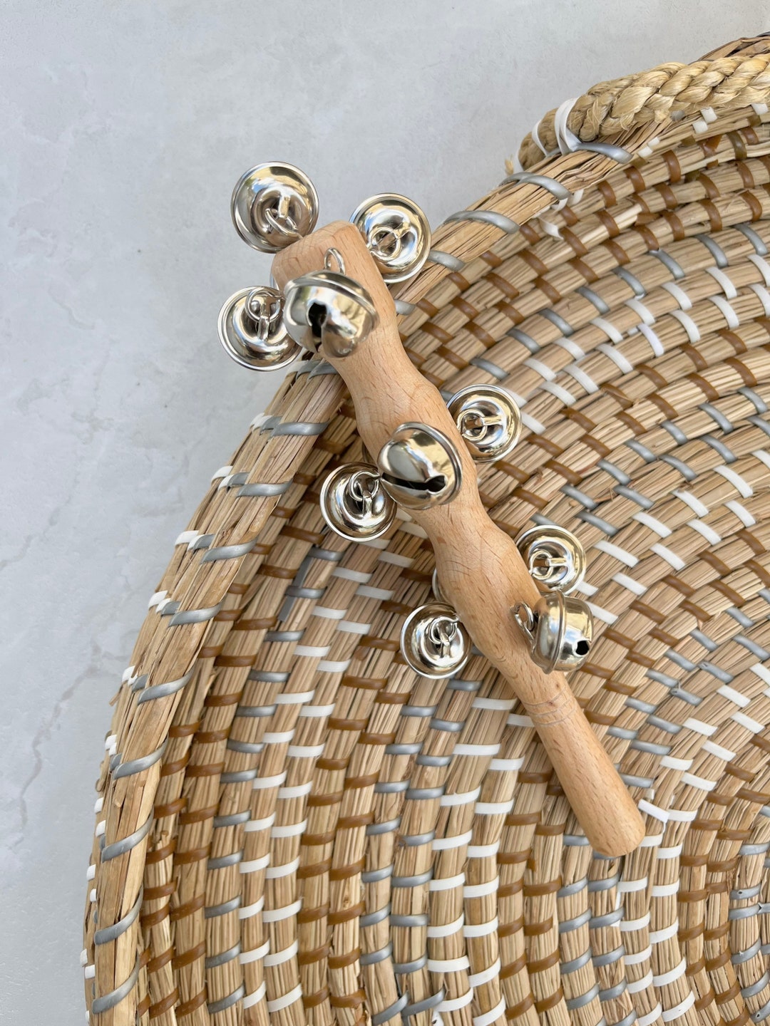 Wooden Bar Bell Rattle Baby Rattle Wood Baby Sensory Toy Montessori ...