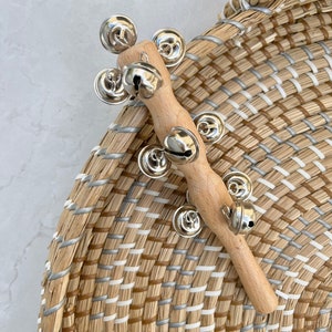 Wooden Bar Bell Rattle Baby Rattle Wood Baby Sensory Toy Montessori Rattle Baby Musical Toy Instruments for Kids Music Toy Gift for Baby