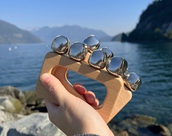 Houten hand Bell Shaker Babyrammelaar Montessori muzikaal speelgoed Houten muziekinstrumenten Handgemaakte speelgoedinstrumenten voor het leren van peuters