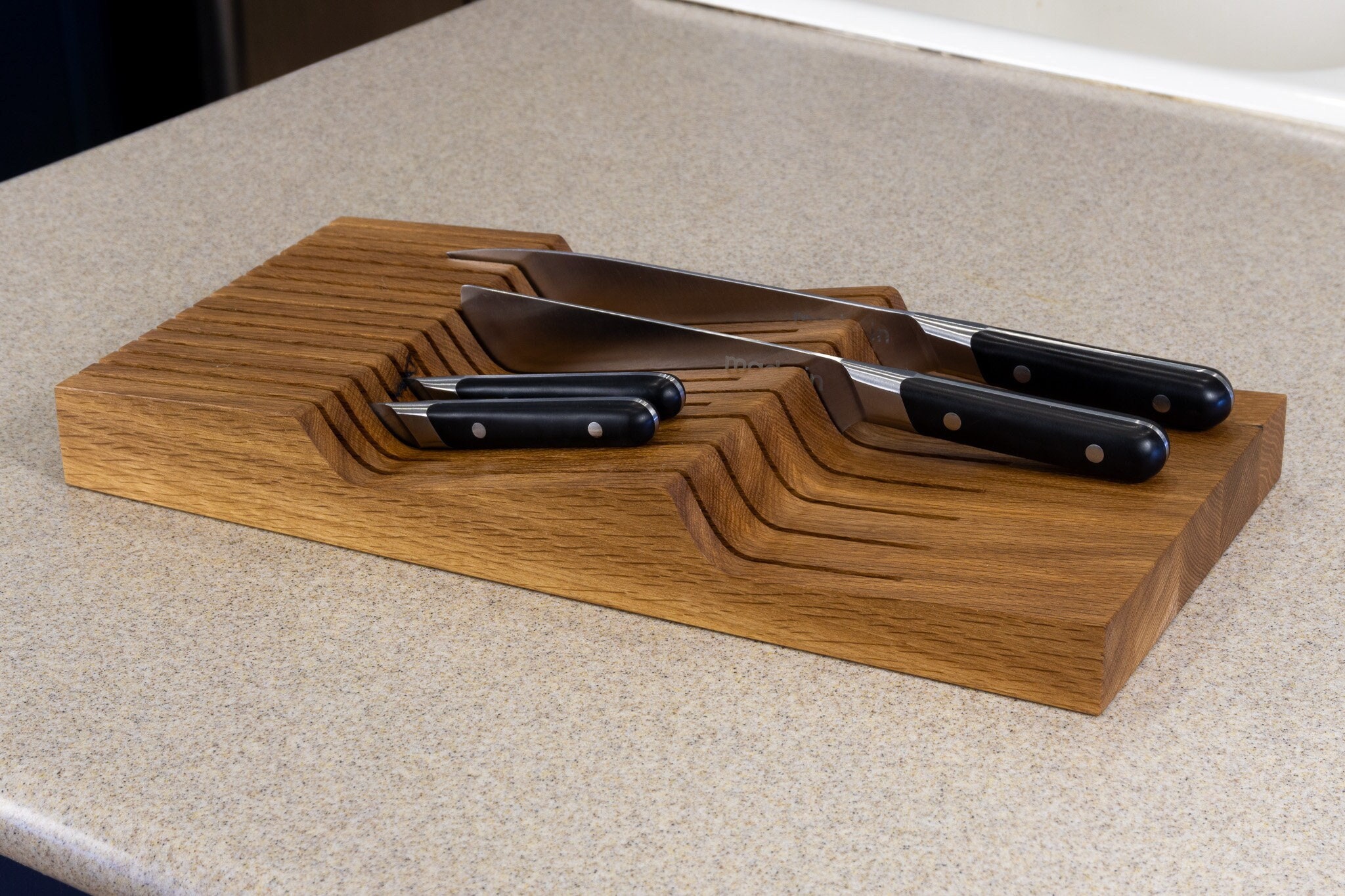 Custom Order Knife Storage Systems: Koa Stands and Knife Blocks