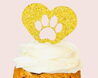 Confeti de huellas de perro con brillantina, decoración para fiestas de cumpleaños de perros