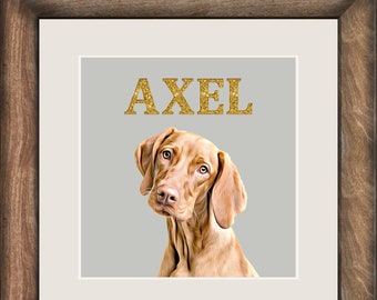 Portrait d’animal de compagnie personnalisé à partir d’une photo, portrait de chien personnalisé imprimable, art mural de chien, cadeau pour maman de chien, cadeau pour papa de chien, téléchargement numérique